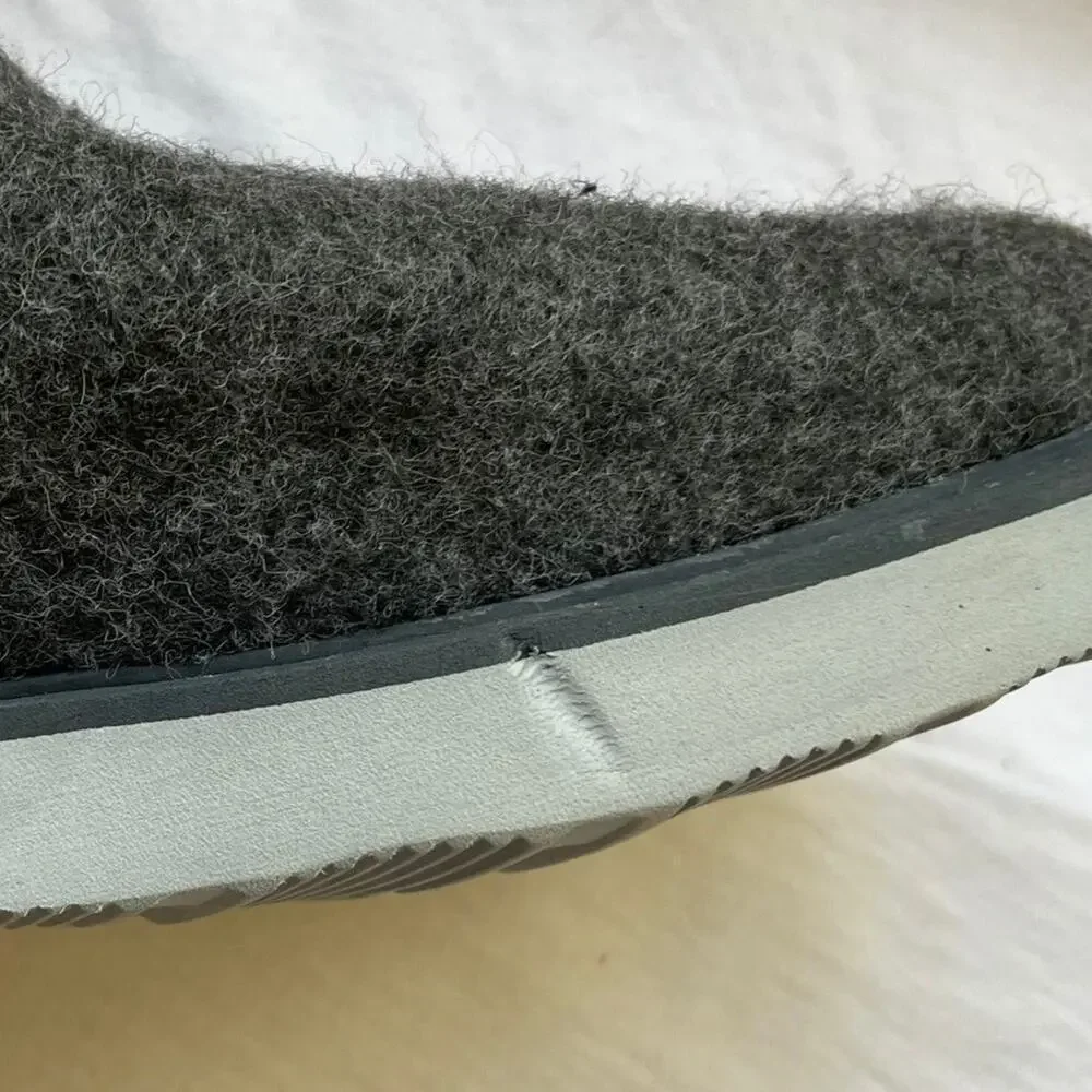 Samuel Hubbard Spring Back Men's Felt Slippers Shoes Charcoal Gray Size 9.5